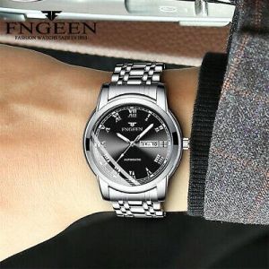 Men&#039;s Luxury Watches Date Stainless Steel Waterproof Business Quartz Wrist Watch